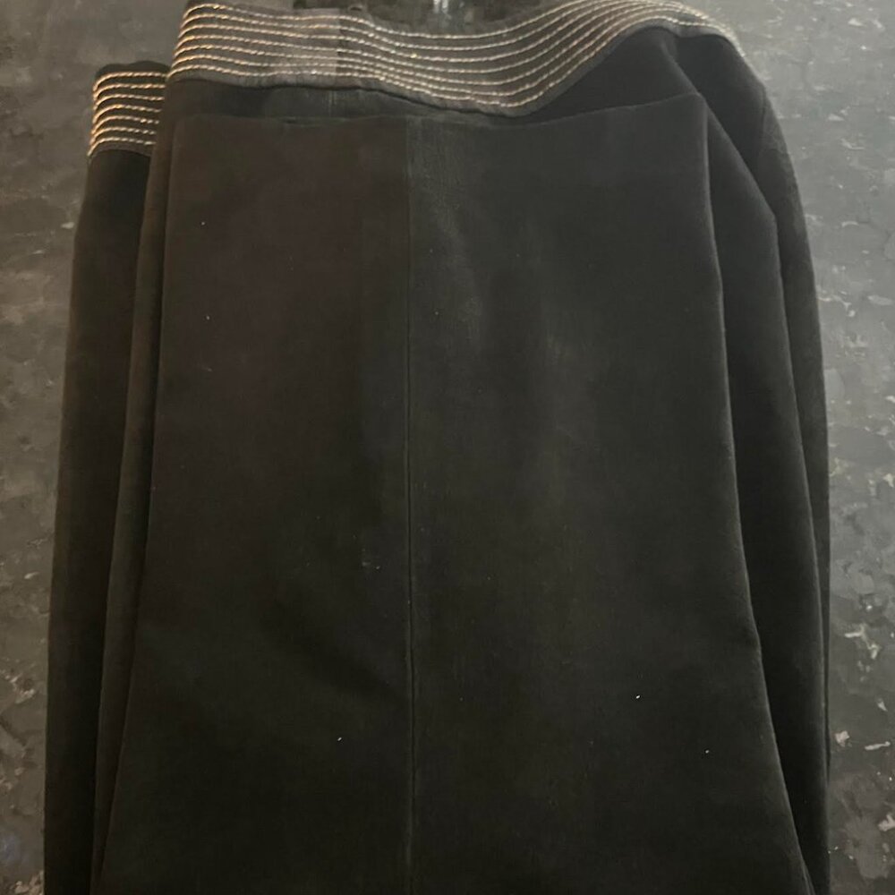 Cache Black Suede Pants Size 6